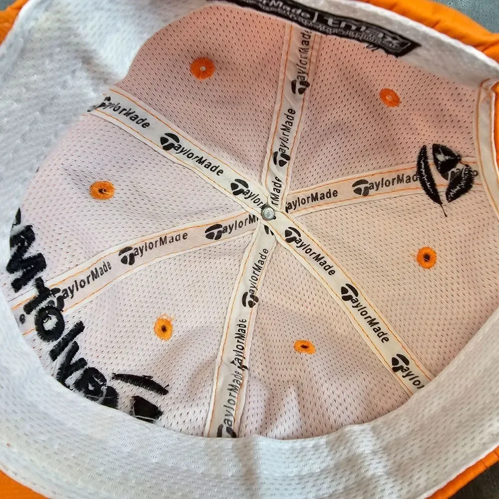 TaylorMade Golf Baseball Cap OSFA Orange TMAX Gear Hat Tee Pocket Strapback R9‎